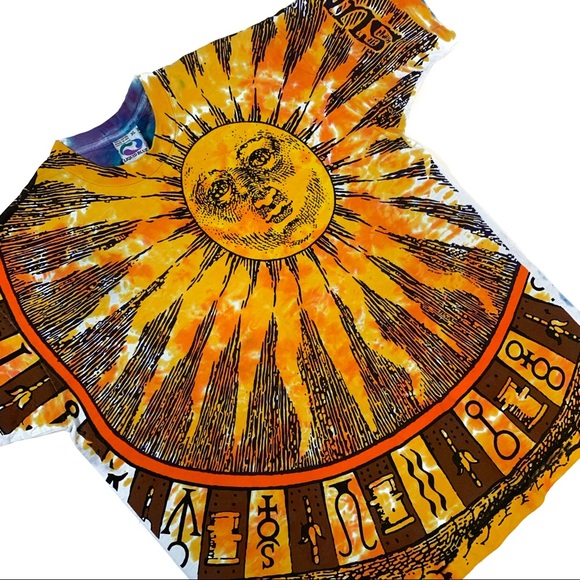 Vintage Other - 90s Liquid Blue Sun Moon All Over Print Tee